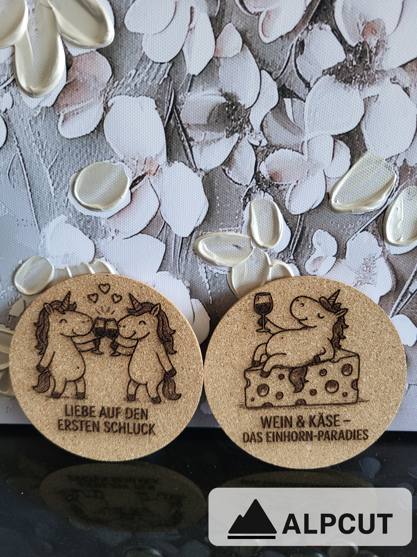 Untersetzer Set Einhorn (Kork)