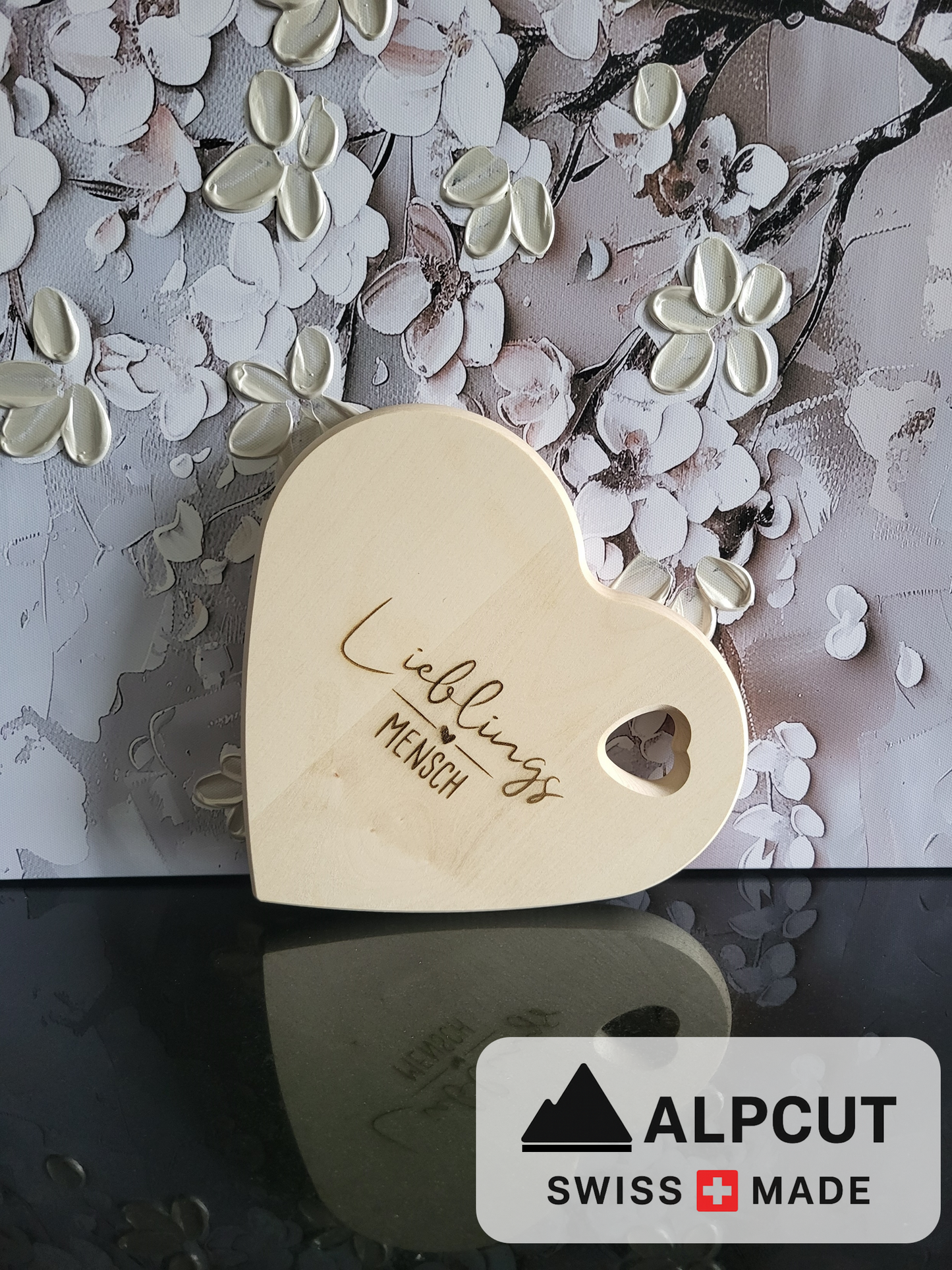 Holzherz Lieblingsmensch (Ahorn CH)